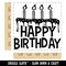 Happy Birthday Cake with Candles Square Rubber Stamp for Stamping Crafting